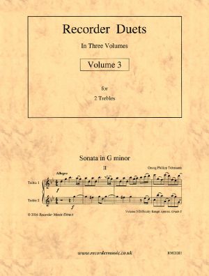 Recorder Duets In Three Volumes – Vol 3, Various Composers