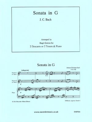 Sonata in G, J.C. Bach