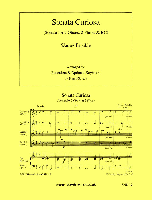 Sonata Curiosa, James Paisible