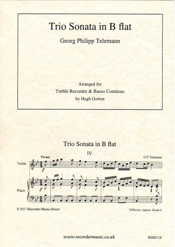 Trio Sonata in B flat, Telemann