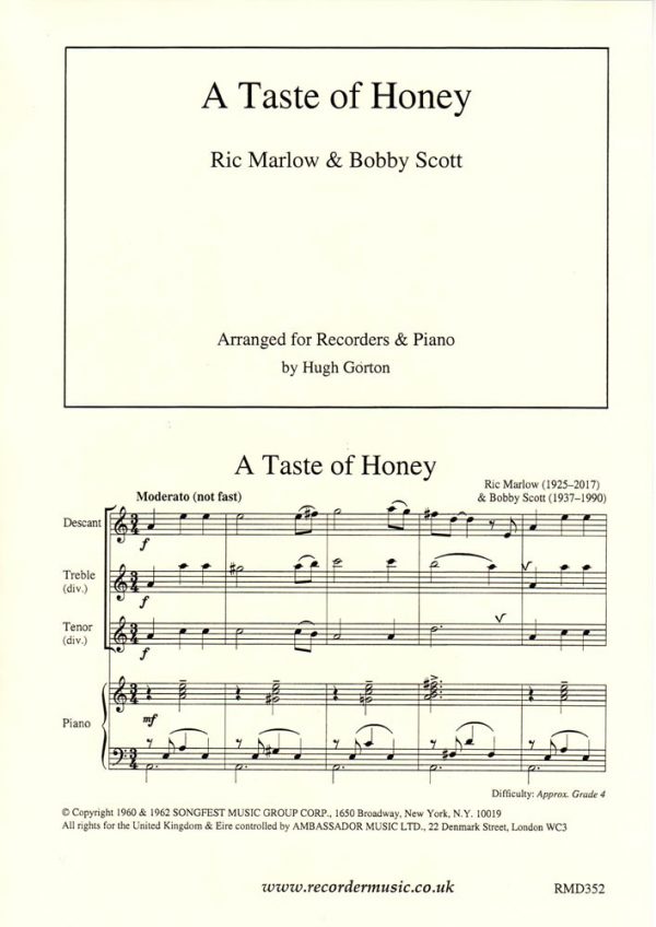 A Taste of Honey, Marlowe & Scott